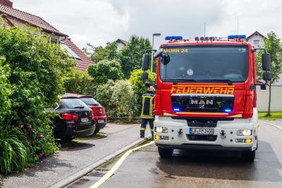Murr: Blitz schlaegt in Wohnhaus ein und verursacht Rauchentwicklung